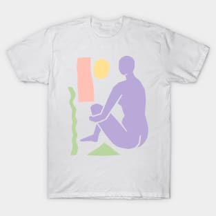 Aesthetic Pastel Modern Art Abstract Matisse Inspired Design 4 T-Shirt